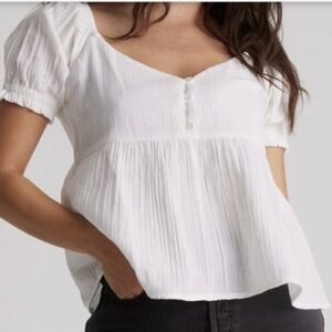 Volcom A Full Out Babydoll Top XL Double Gauze Cotton NWT